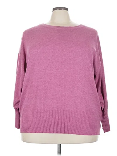 Pre-owned Terra & Sky Pullover Sweater In Pink