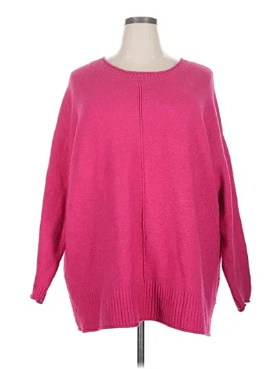 Pre-owned Terra & Sky Pullover Sweater In Pink