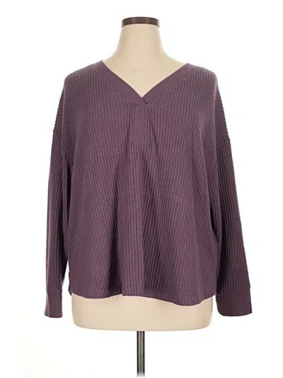 Pre-owned Terra & Sky Pullover Sweater In Purple