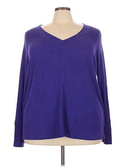 Pre-owned Terra & Sky Pullover Sweater In Purple