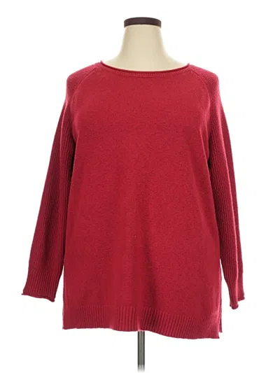 Pre-owned Terra & Sky Pullover Sweater In Red
