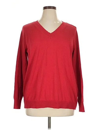 Pre-owned Terra & Sky Pullover Sweater In Red