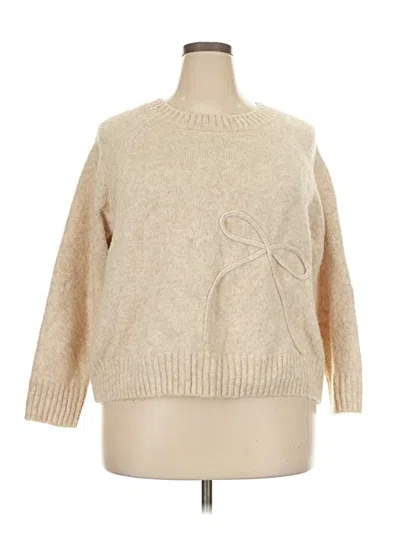 Pre-owned Terra & Sky Pullover Sweater In Tan