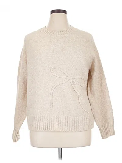 Pre-owned Terra & Sky Pullover Sweater In Tan