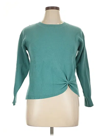 Pre-owned Terra & Sky Pullover Sweater In Teal