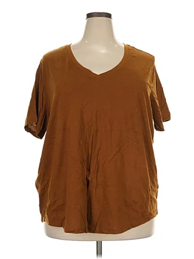 Pre-owned Terra & Sky Short Sleeve T-shirt In Brown