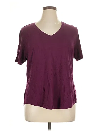 Pre-owned Terra & Sky Short Sleeve T-shirt In Burgundy