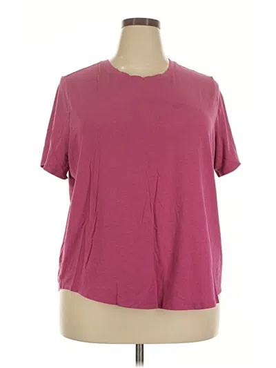Pre-owned Terra & Sky Short Sleeve T-shirt In Burgundy