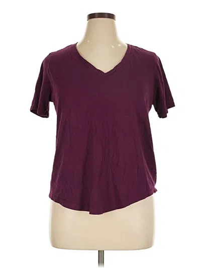 Pre-owned Terra & Sky Short Sleeve T-shirt In Burgundy