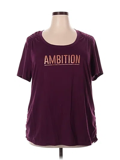Pre-owned Terra & Sky Short Sleeve T-shirt In Burgundy