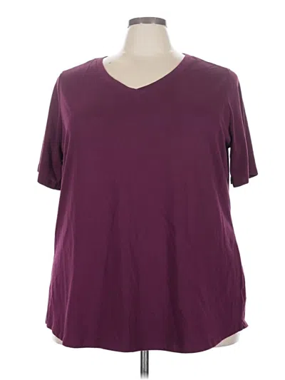 Pre-owned Terra & Sky Short Sleeve T-shirt In Burgundy