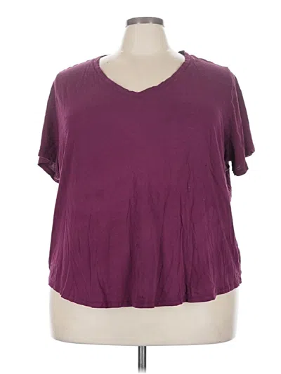 Pre-owned Terra & Sky Short Sleeve T-shirt In Burgundy