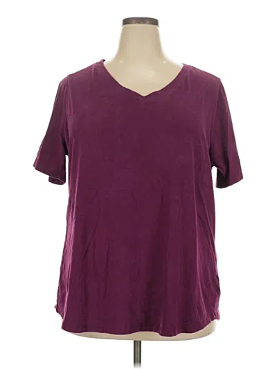 Pre-owned Terra & Sky Short Sleeve T-shirt In Burgundy