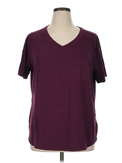 Pre-owned Terra & Sky Short Sleeve T-shirt In Burgundy