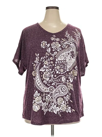 Pre-owned Terra & Sky Short Sleeve T-shirt In Purple