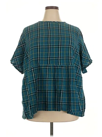 Pre-owned Terra & Sky Short Sleeve T-shirt In Teal