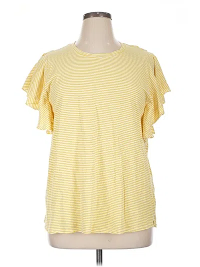 Pre-owned Terra & Sky Short Sleeve T-shirt In Yellow