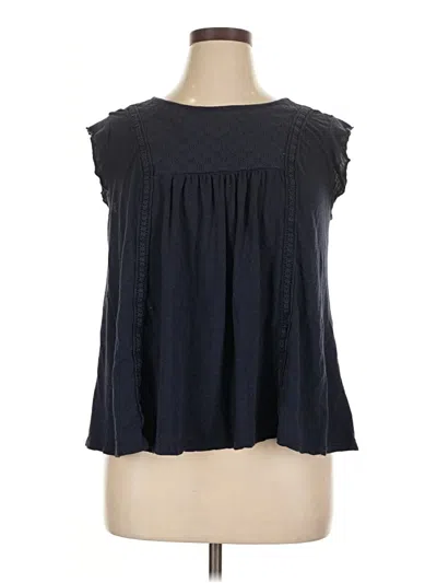 Pre-owned Terra & Sky Sleeveless Blouse In Black