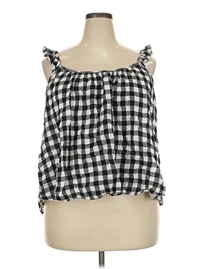 Pre-owned Terra & Sky Sleeveless Blouse In Black