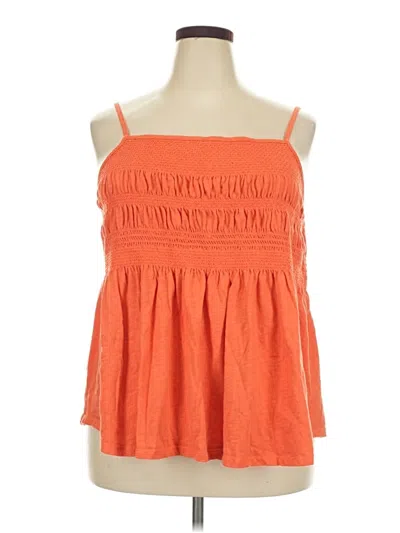 Pre-owned Terra & Sky Sleeveless Blouse In Orange
