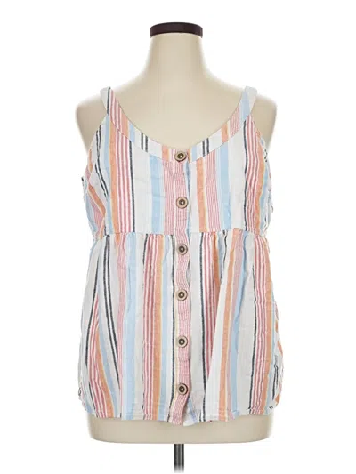 Pre-owned Terra & Sky Sleeveless Blouse In Pink