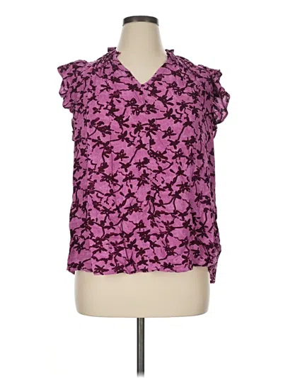 Pre-owned Terra & Sky Sleeveless Blouse In Purple