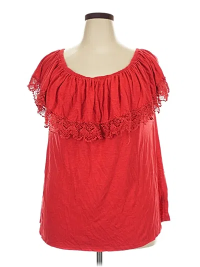 Pre-owned Terra & Sky Sleeveless T-shirt In Red