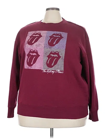 Pre-owned Terra & Sky Sweatshirt In Burgundy