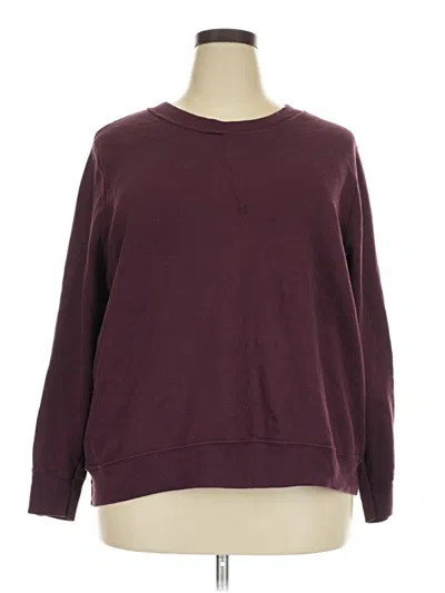 Pre-owned Terra & Sky Sweatshirt In Burgundy