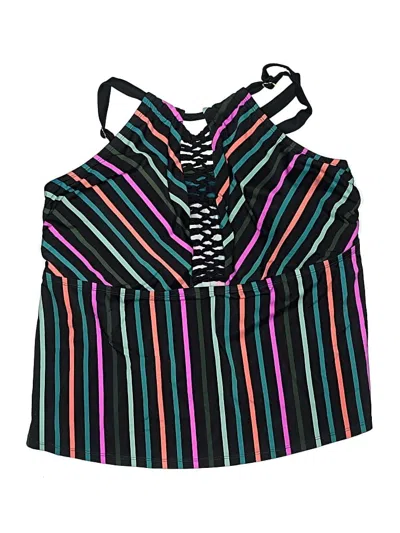 Pre-owned Terra & Sky Swimsuit Top Black Swimwear