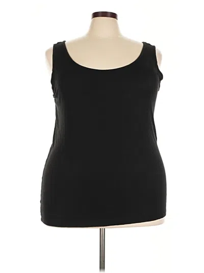 Pre-owned Terra & Sky Tank Top Black Strapless Neckline Tops