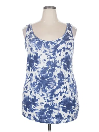 Pre-owned Terra & Sky Tank Top Blue Strapless Neckline Tops