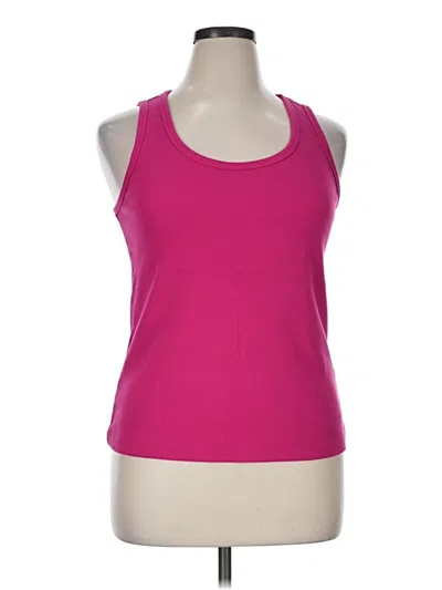 Pre-owned Terra & Sky Tank Top Pink Halter Neckline Tops