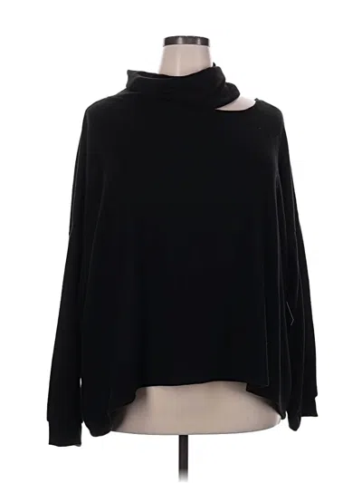 Terra & Sky Turtleneck Sweater In Black