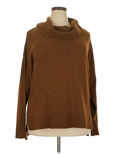 Pre-owned Terra & Sky Turtleneck Sweater In Brown
