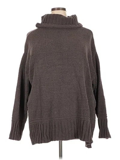Pre-owned Terra & Sky Turtleneck Sweater In Brown