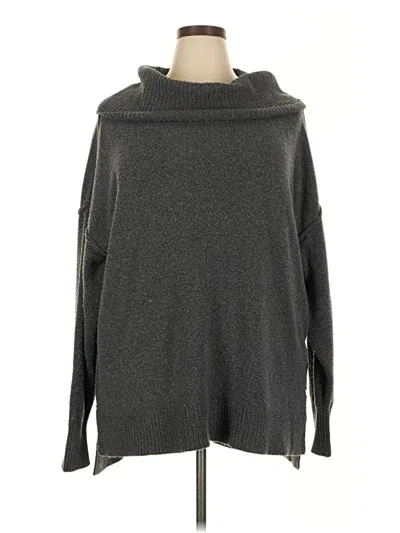 Pre-owned Terra & Sky Turtleneck Sweater In Gray