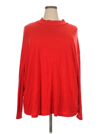 Pre-owned Terra & Sky Turtleneck Sweater In Red