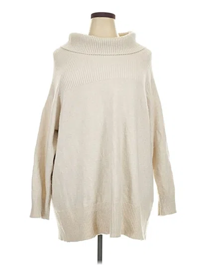 Pre-owned Terra & Sky Turtleneck Sweater In Tan