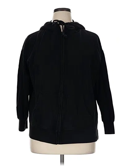 Pre-owned Terra & Sky Zip Up Hoodie In Black