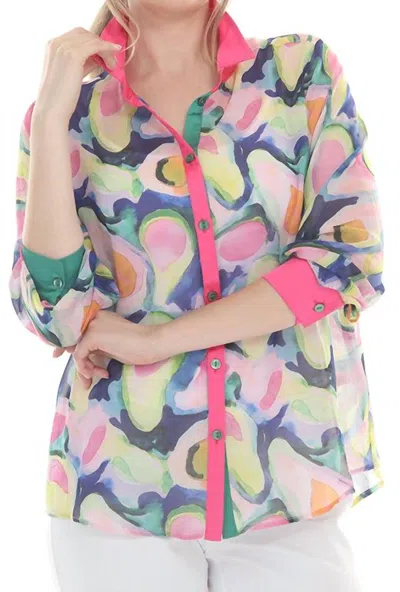 Terra Avocado Blouse Top In Multi