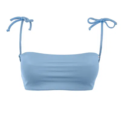 Terra Dea Women's Blue / White Loco Reversible Multiway Bikini Top - Blue & White