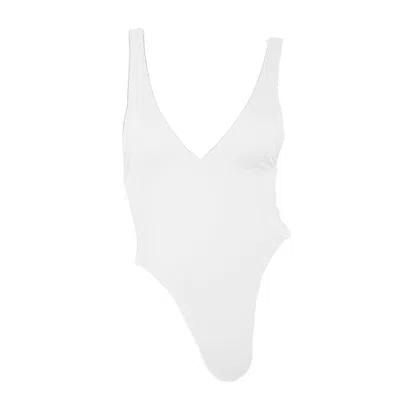 Terra Dea Women's Copacabana - High Leg Swimsuit - White
