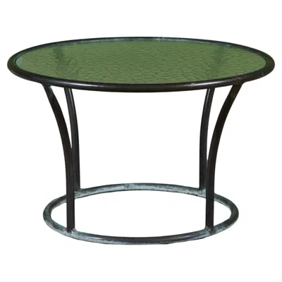 Pre-owned Terra Kipp Stewart Bronze Patio Side Table For  In Gold