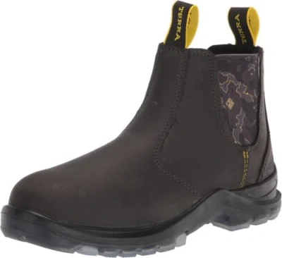 Pre-owned Terra Men's Murphy 6" Soft Toe Pull-on Work Boot Industrial In Grey