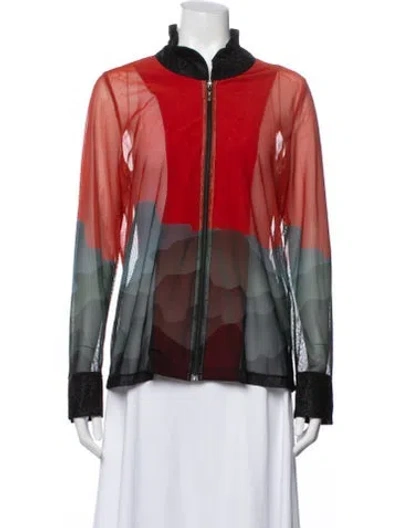 Pre-owned Terra Patterned Jacket In Red