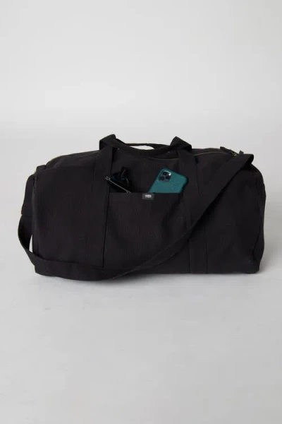 Terra Thread Organic Cotton Duffle Bag In Ivory Black