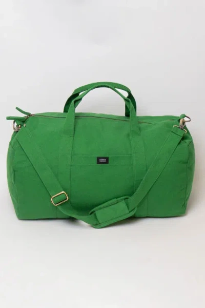 Terra Thread Organic Cotton Duffle Bag In Moss Green