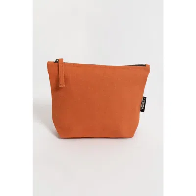 Terra Thread Organic Cotton Makeup Bag In Burnt Orange