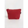 Terra Thread Organic Cotton Makeup Bag In Ruby Red